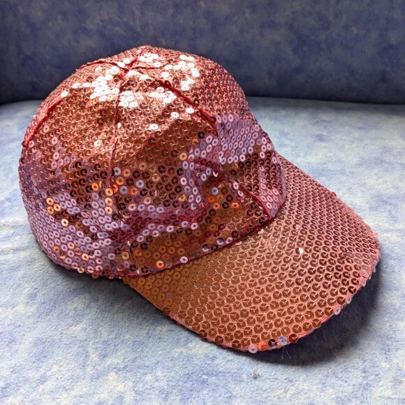 Source Unknown Accessories - Pink Sparkly Sequined cap